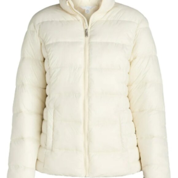 Time and Tru Women's Light Beige Puffer Jacket - Picture 1 of 12